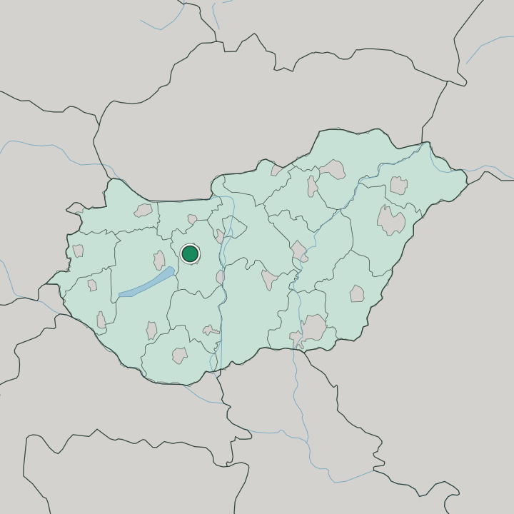 Map showing Székesfehérvár — In Hungary