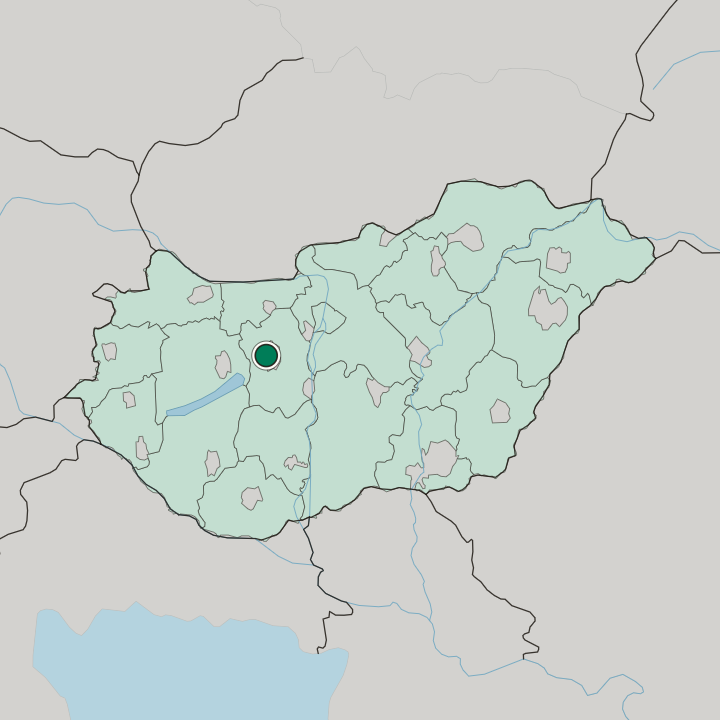 Map showing Székesfehérvár — In Hungary