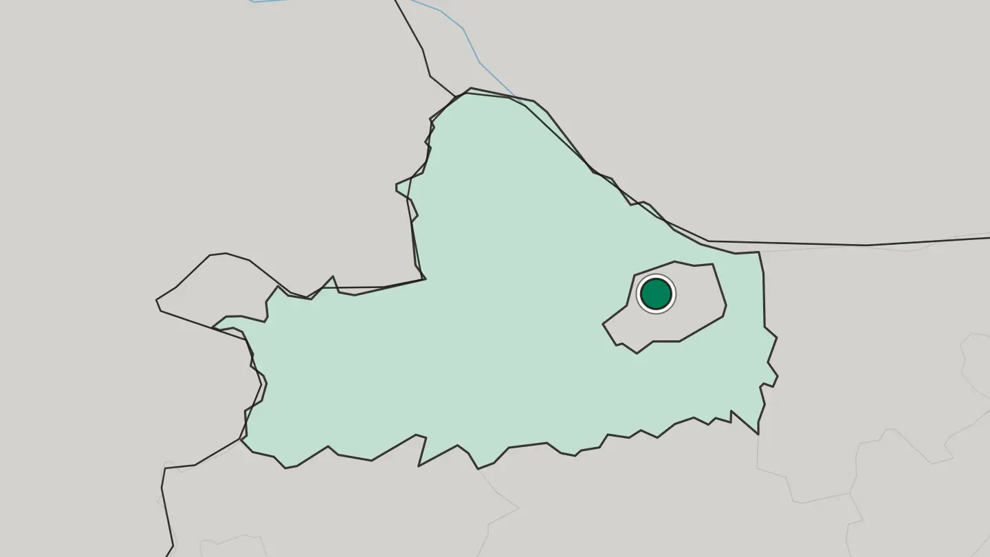 Map of Győr in Hungary