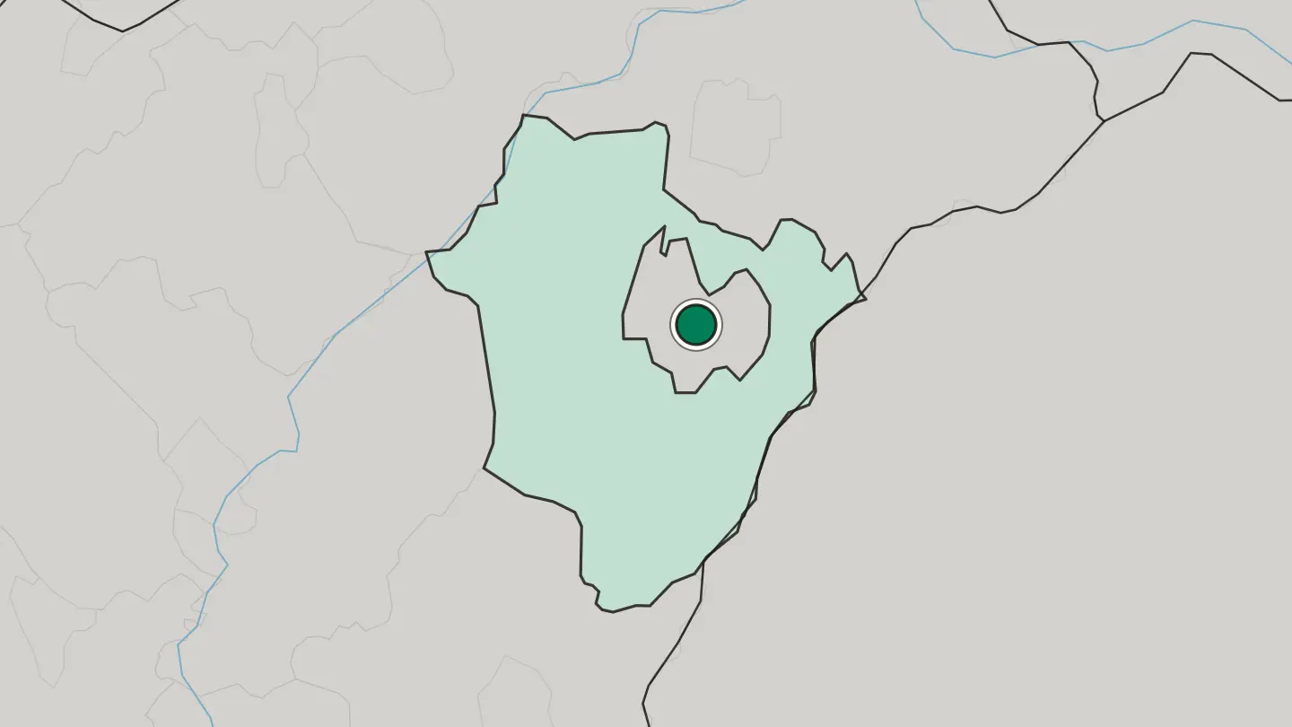 Map of Debrecen in Hungary