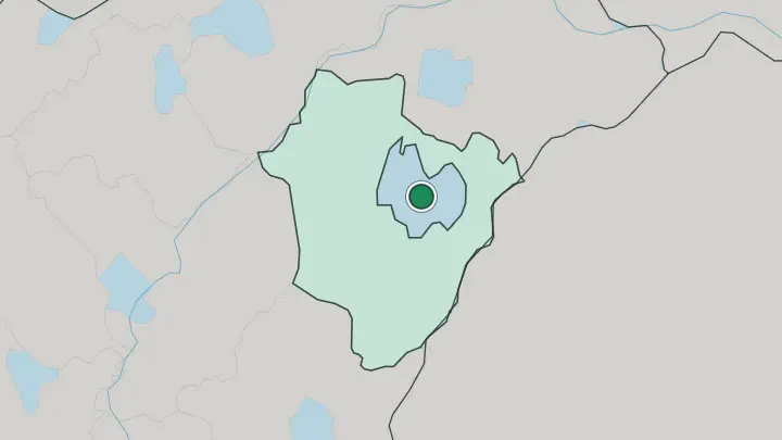 Map of Debrecen in Hungary
