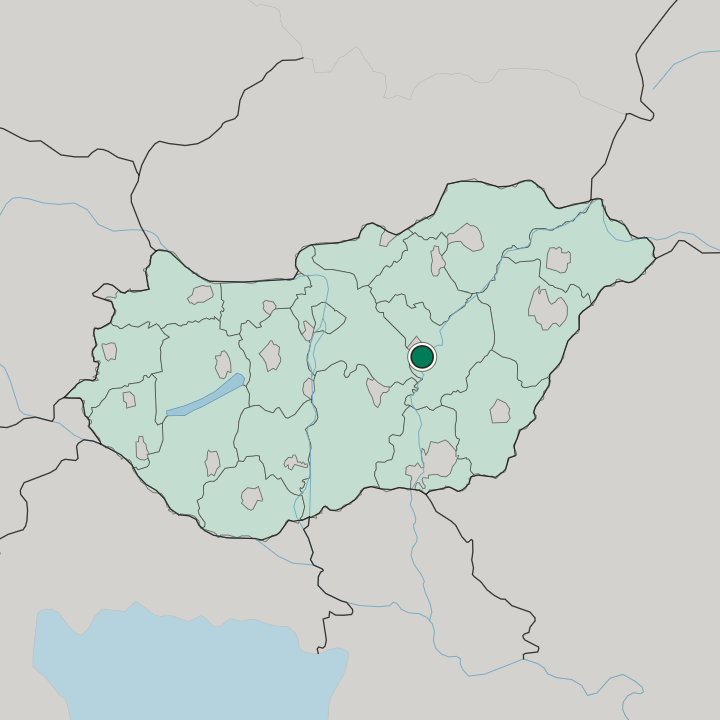 Map showing Szolnok — In Hungary