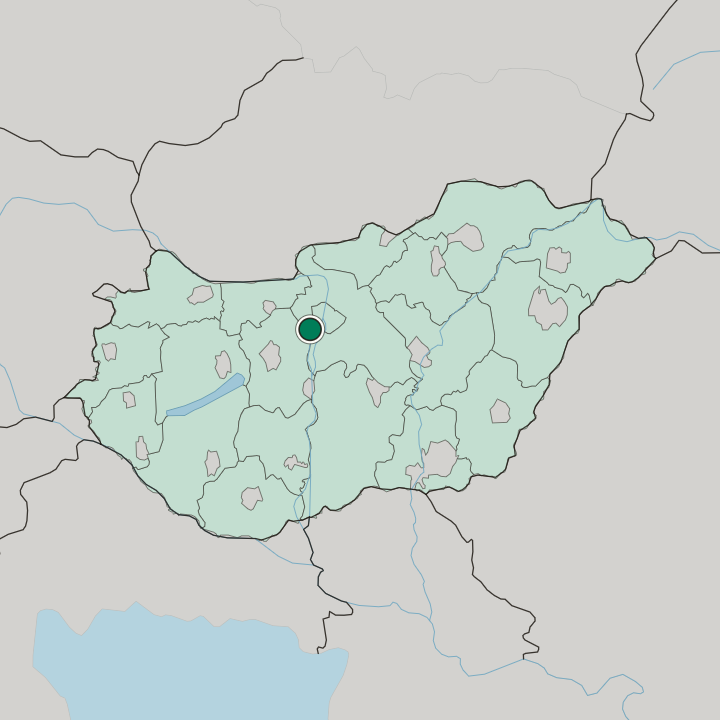 Map showing Érd — In Hungary