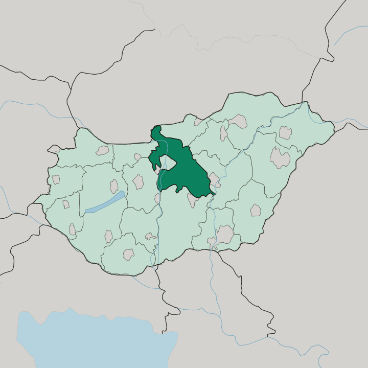 Map showing Pest megye — In Hungary