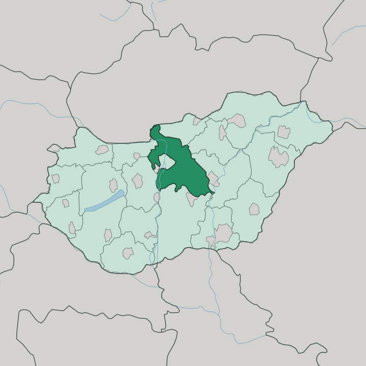 Map showing Pest megye — In Hungary