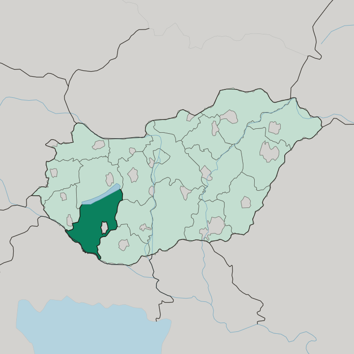 Map showing Somogy megye — In Hungary