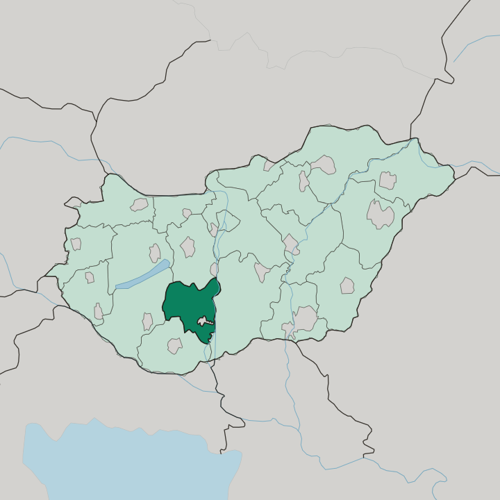 Map showing Tolna megye — In Hungary