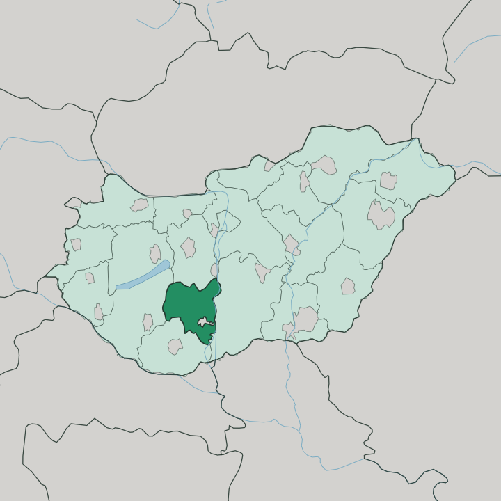 Map showing Tolna megye — In Hungary