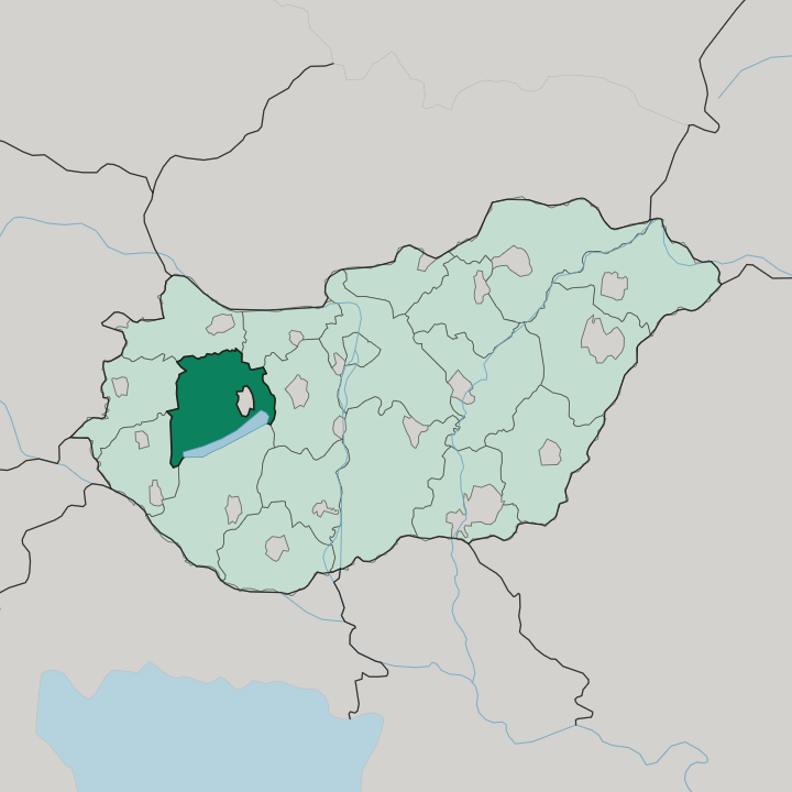 Map showing Veszprém megye — In Hungary
