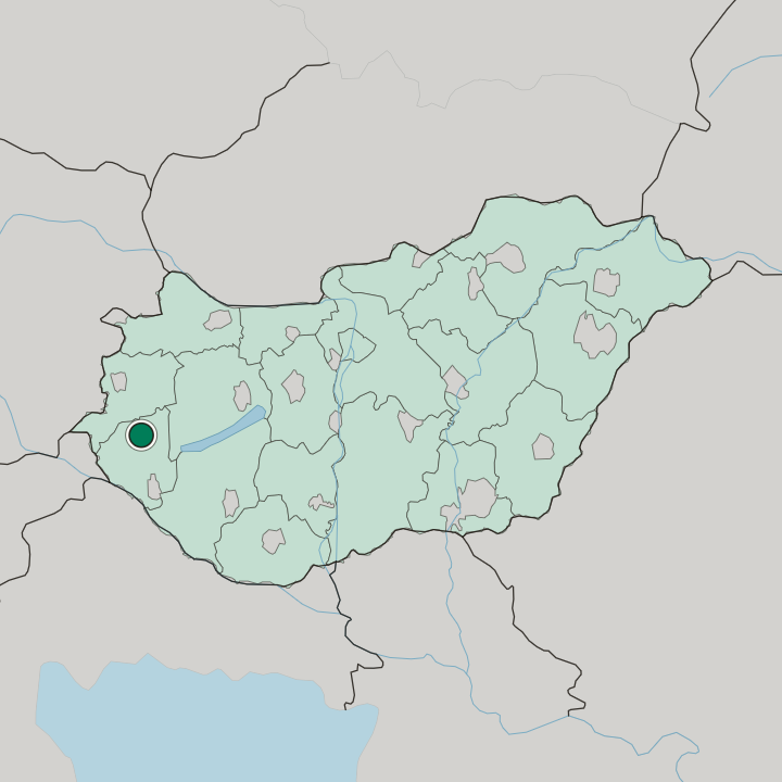 Map showing Zalaegerszeg — In Hungary