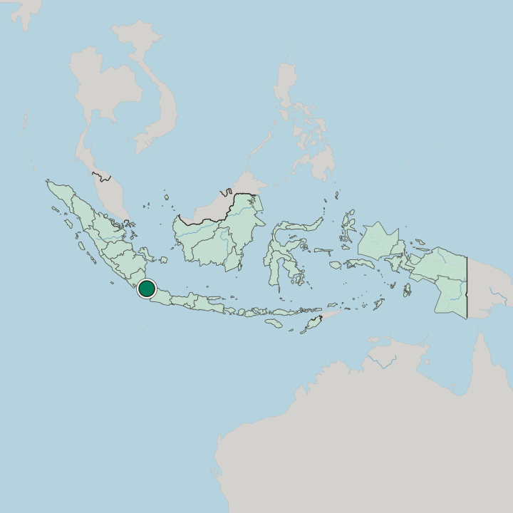 Map showing Cilegon — In Indonesia