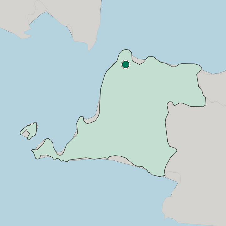 Map showing Cilegon — In Banten