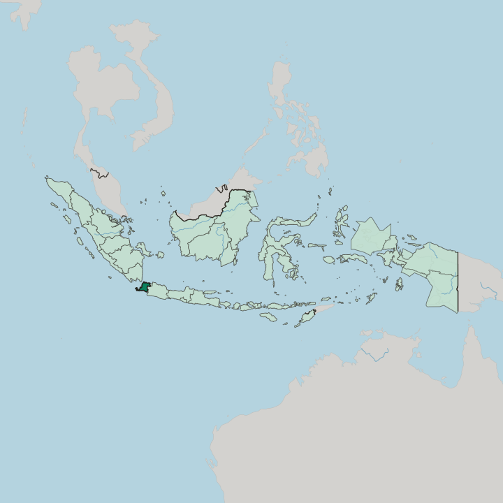 Map showing Banten — In Indonesia