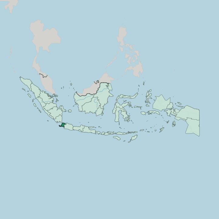 Map showing Banten — In Indonesia