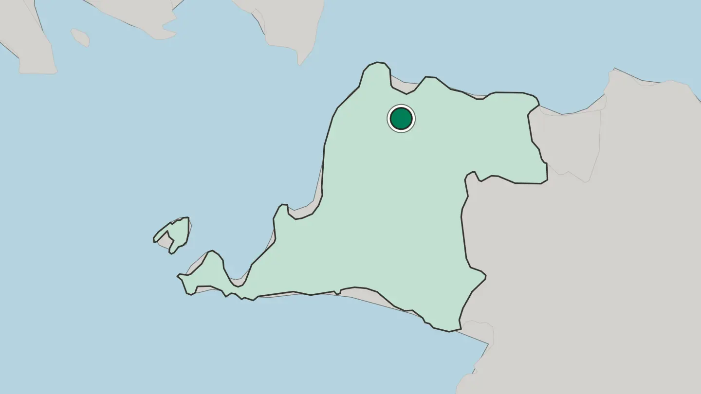 Map of Serang in Indonesia