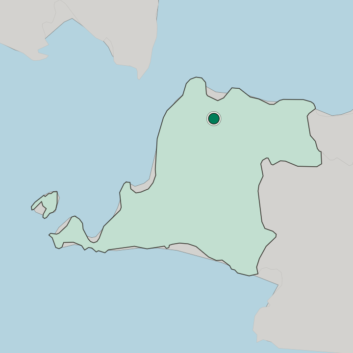 Map showing Serang — In Banten