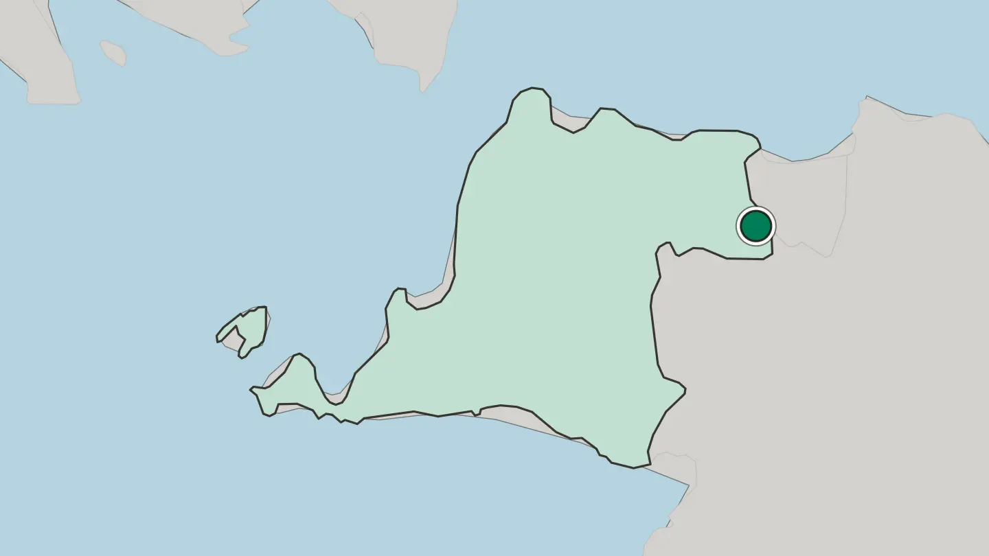 Map of South Tangerang in Indonesia