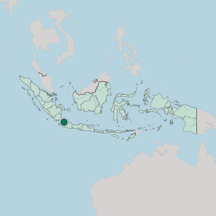 Map showing Tangerang — In Indonesia