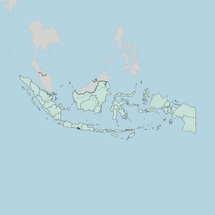 Map showing Daerah Istimewa Yogyakarta — In Indonesia