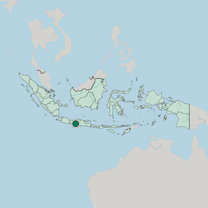Map showing Yogyakarta — In Indonesia