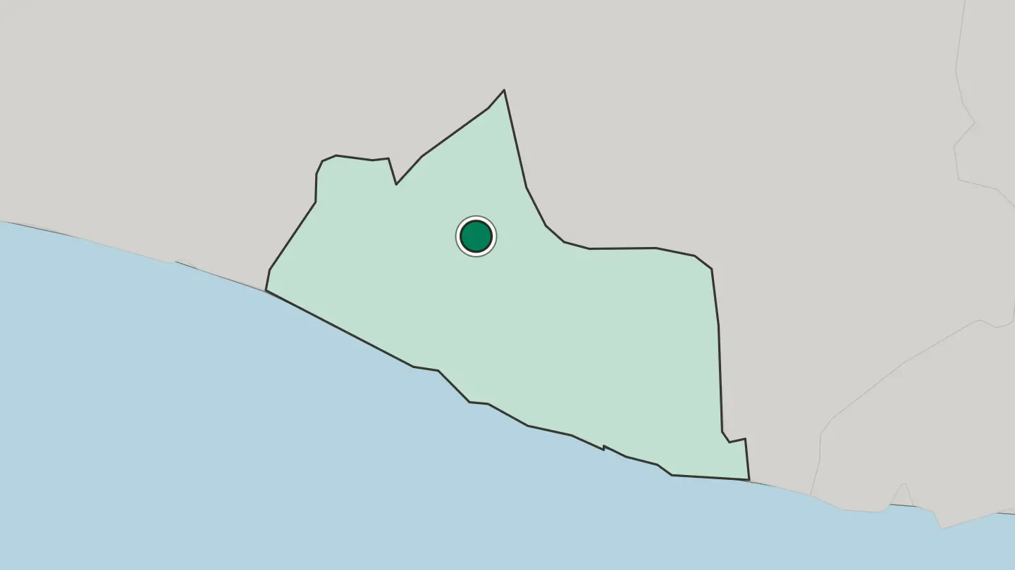 Map of Yogyakarta in Indonesia