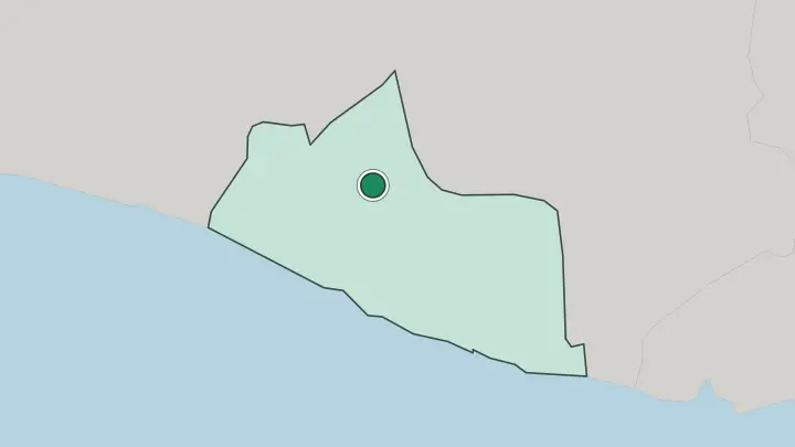 Map of Yogyakarta in Indonesia