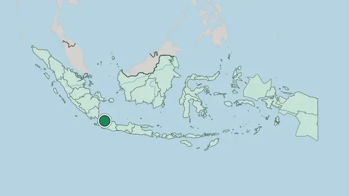 Map of Jakarta in Indonesia