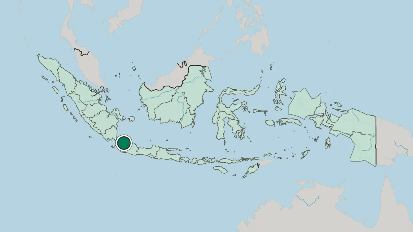 Map of Jakarta in Indonesia