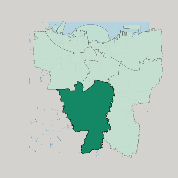 Map showing South Jakarta — In Jakarta