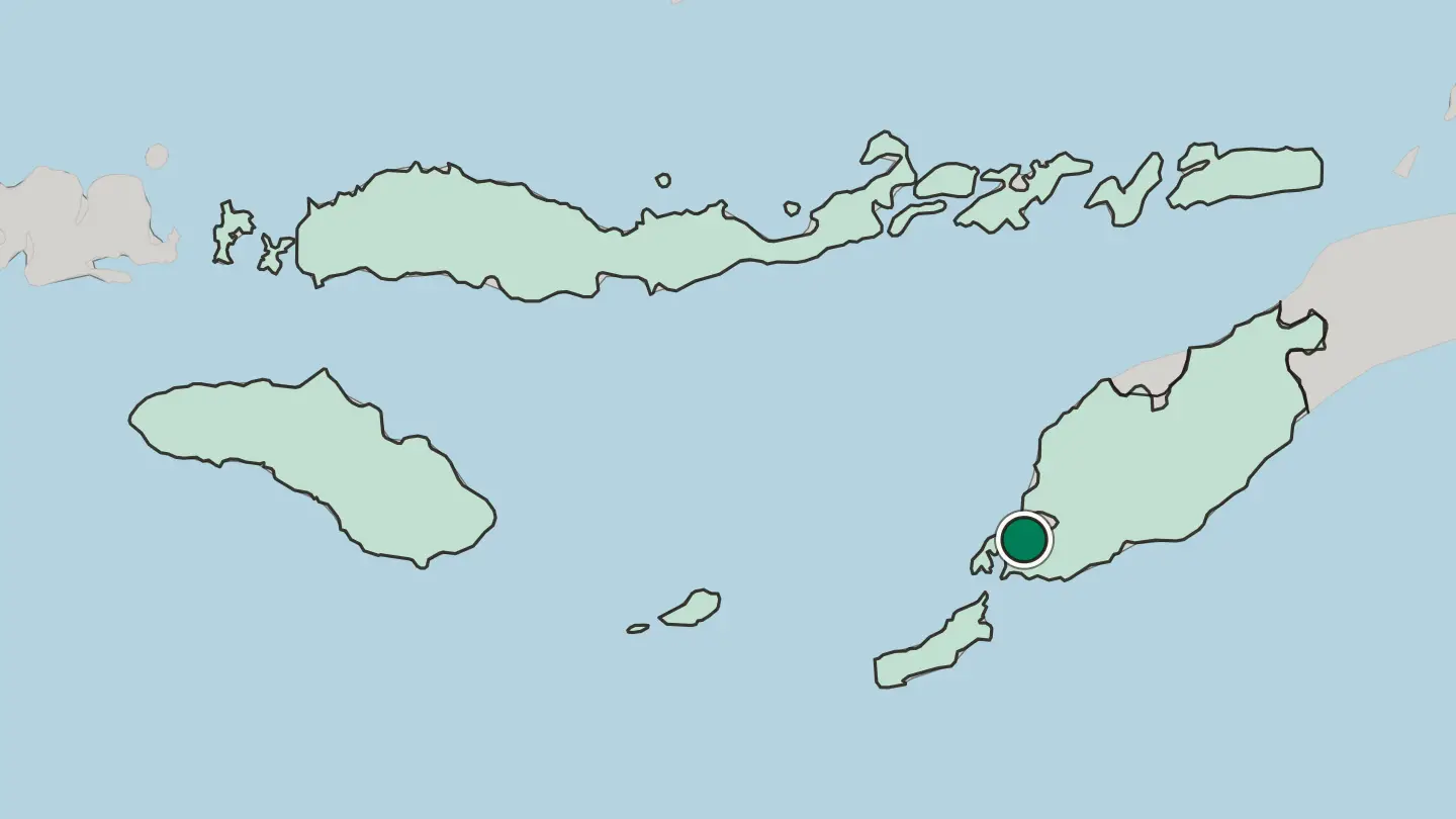 Map of Kupang in Indonesia