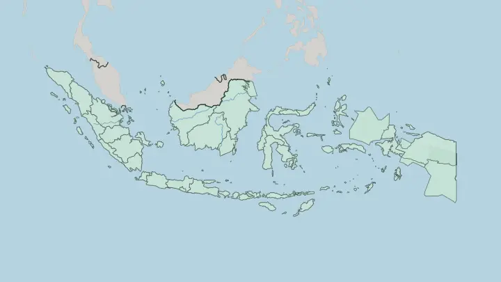 Map of Highland Papua in Indonesia