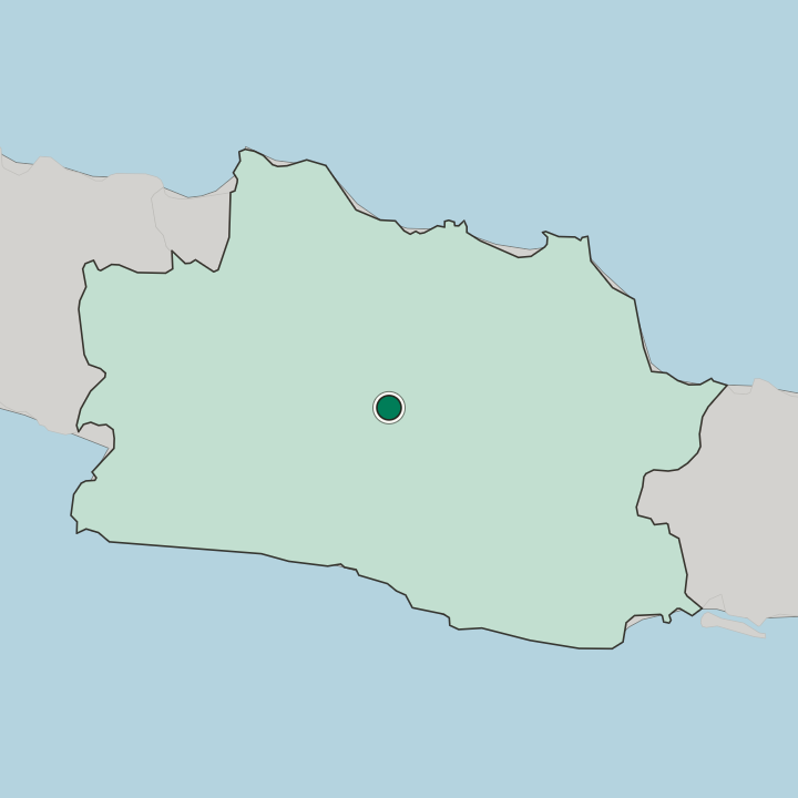 Map showing Bandung — In Jawa Barat