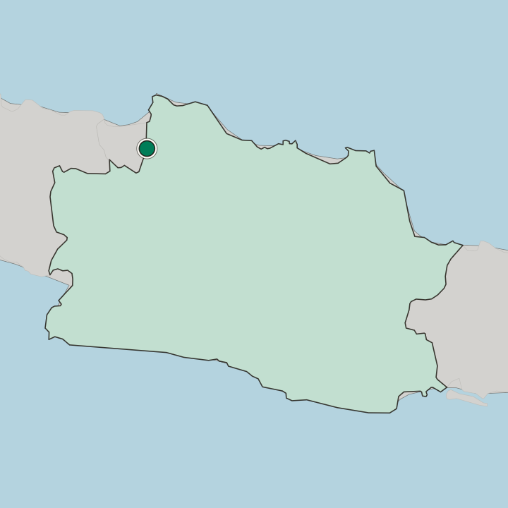 Map showing Bekasi — In Jawa Barat