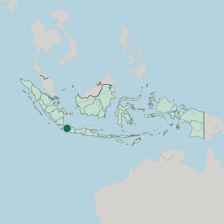 Map showing Bogor — In Indonesia