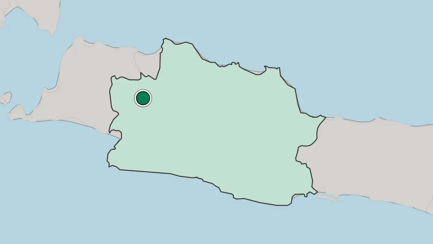 Map of Bogor in Indonesia