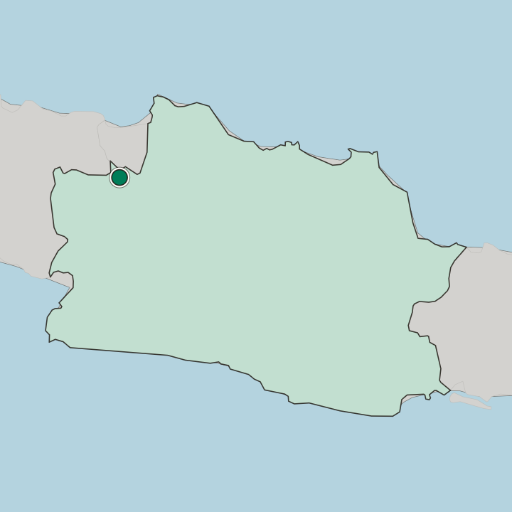 Map showing Depok — In Jawa Barat