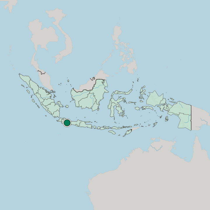 Map showing Garut — In Indonesia