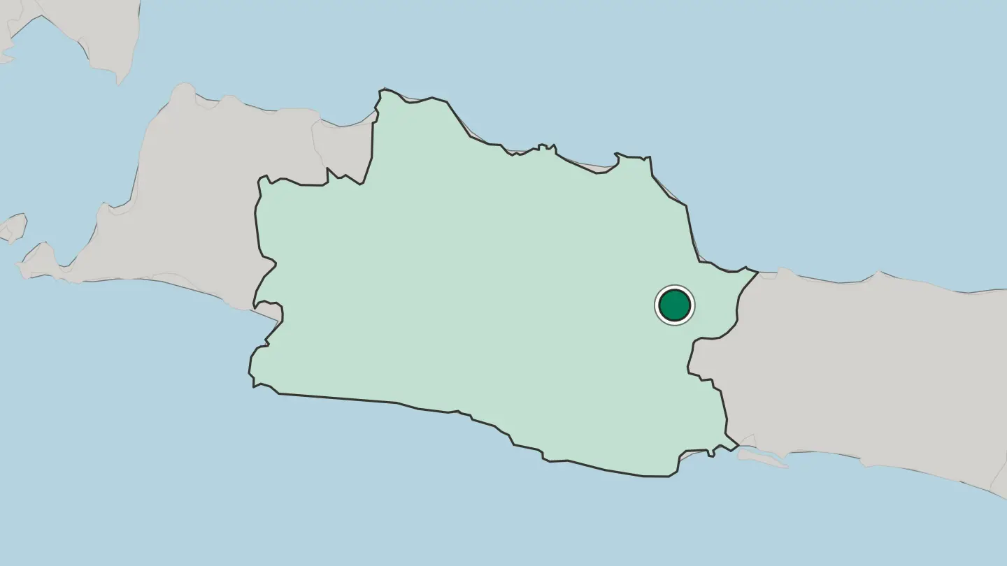 Map of Kuningan in Indonesia