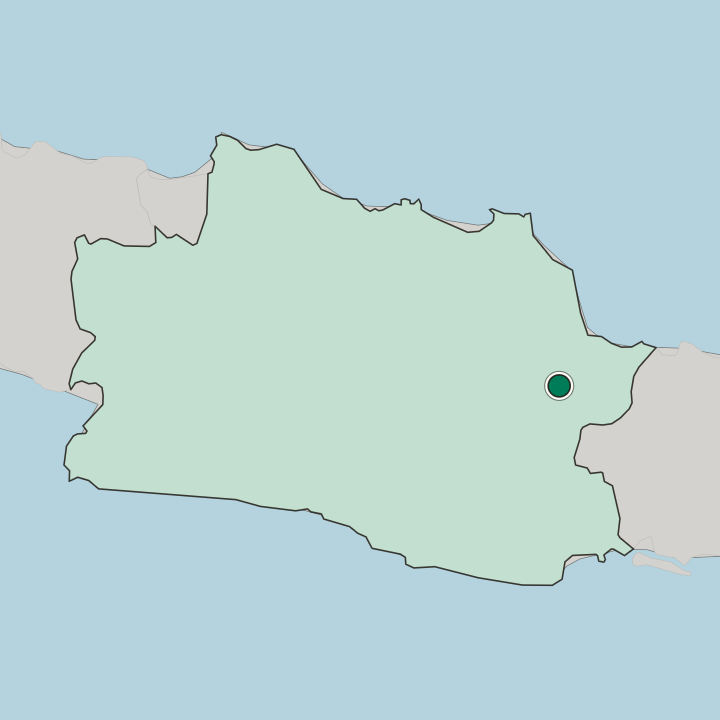Map showing Kuningan — In Jawa Barat