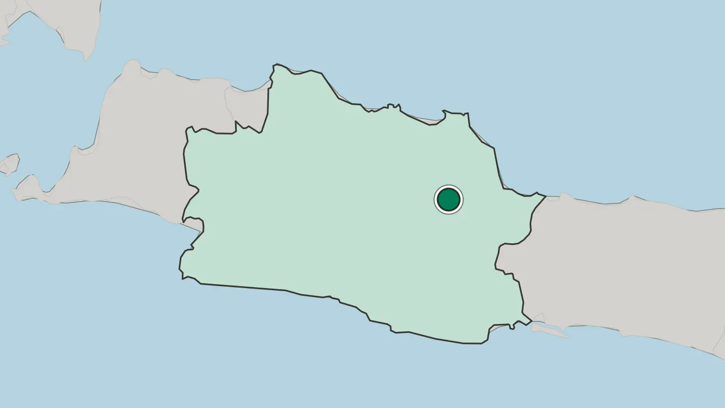 Map of Majalengka in Indonesia