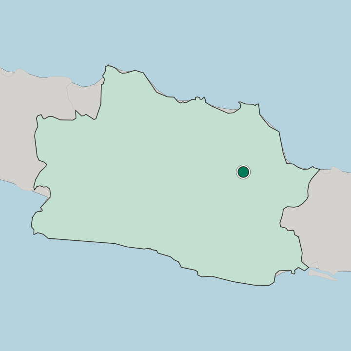 Map showing Majalengka — In Jawa Barat