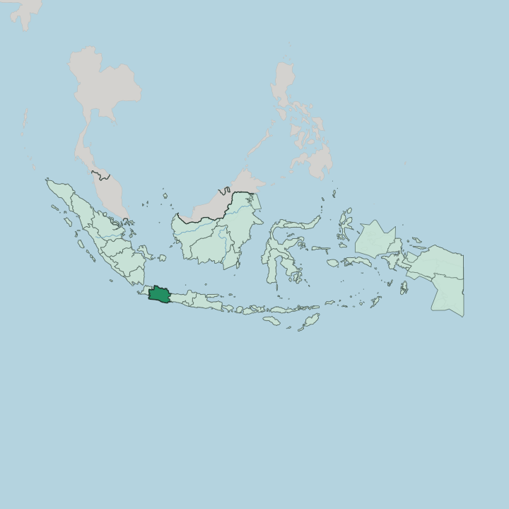 Map showing Jawa Barat — In Indonesia