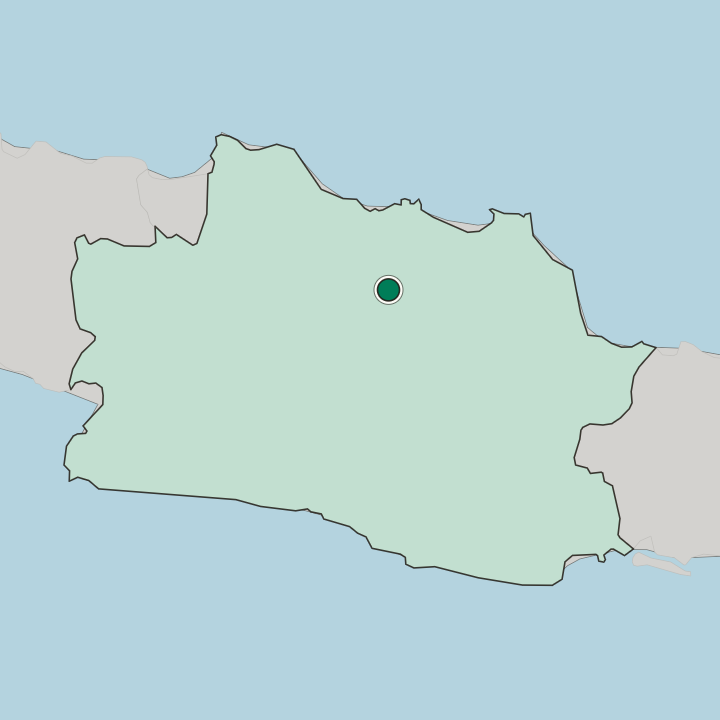Map showing Subang — In Jawa Barat