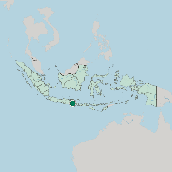 Map showing Jember — In Indonesia