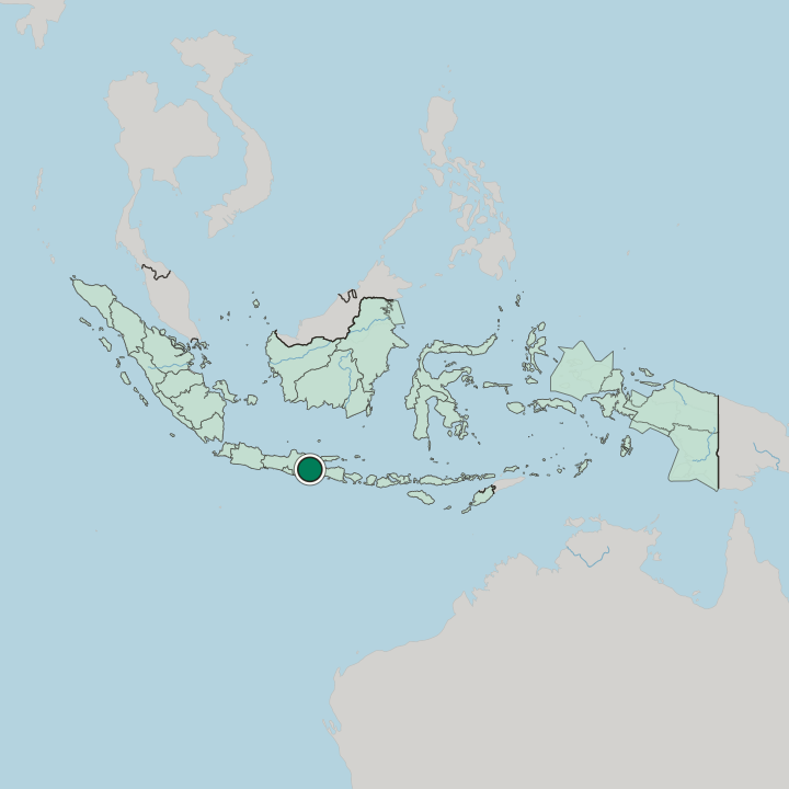 Map showing Kediri — In Indonesia
