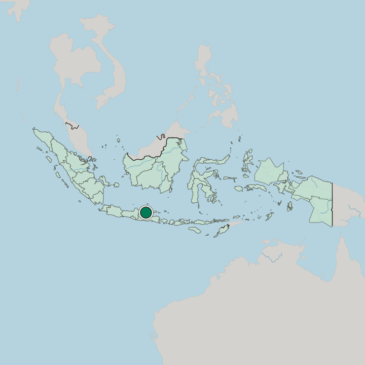 Map showing Lamongan — In Indonesia