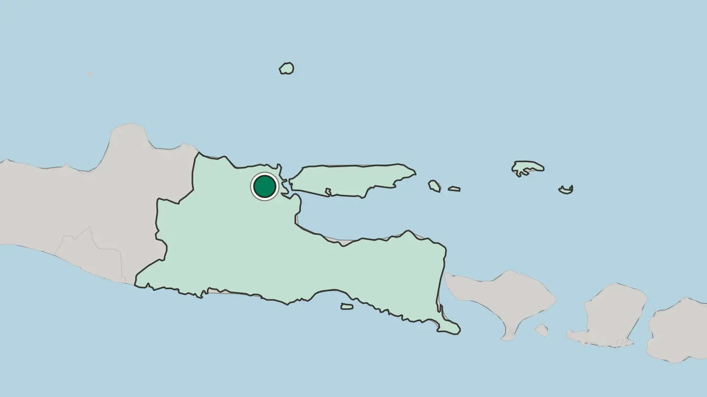 Map of Lamongan in Indonesia