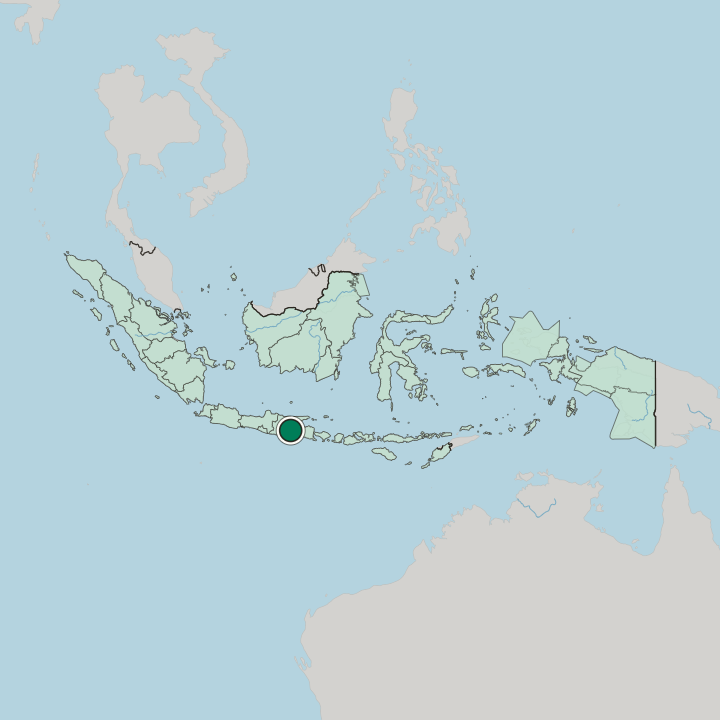 Map showing Malang — In Indonesia