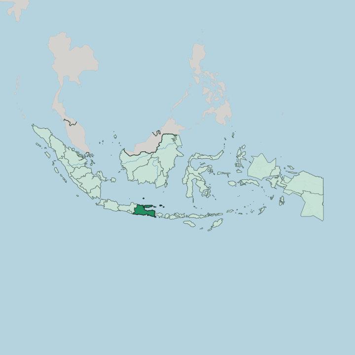 Map showing Jawa Timur — In Indonesia