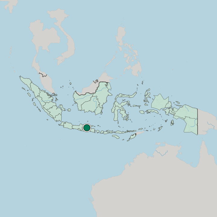 Map showing Mojokerto — In Indonesia